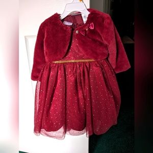 3T Burgandy Holiday dress